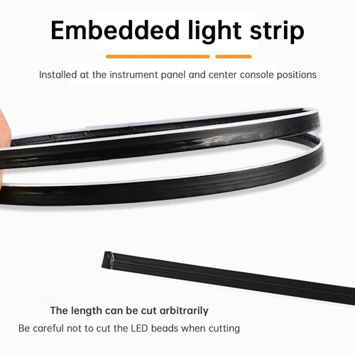 Central Control Ambient Interior Colorful LED Flowing Decorative Light 110cm+35cm