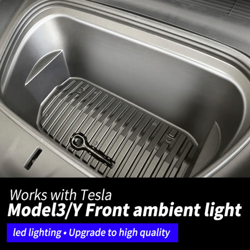 Front Trunk Ambient Atmosphere LED Light Strip White For Tesla Model 3/Y/S/X