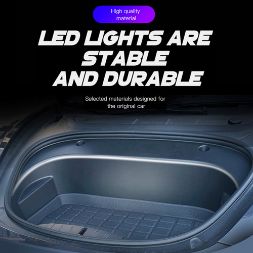 Front Trunk Ambient Atmosphere LED Light Strip White For Tesla Model 3/Y/S/X