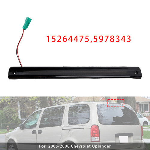 2005-2008 Chevrolet Uplander 3rd Brake Light Rear 15264475 Black and Red Generic