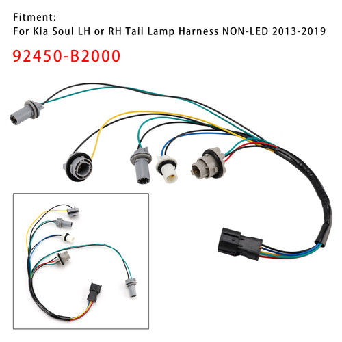 2013-2019 Kia Soul LH or RH Tail Lamp Harness NON-LED 92450-B2000 Generic