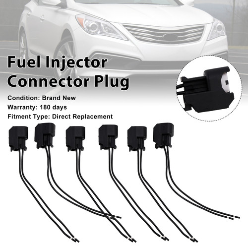 6-EV6 Fuel Injector Connector Plug Clip Pigtail Quick Disconnect Fit Hyundai