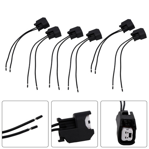 6-EV6 Fuel Injector Connector Plug Clip Pigtail Quick Disconnect Fit Hyundai