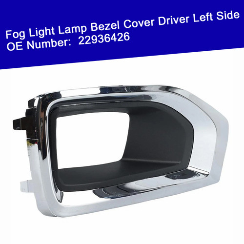 2015-2018 Yukon Yukon XL submodel: Denali, SLE, SLT Fog Light Lamp Bezel Cover Driver Right Side 22936426 Generic