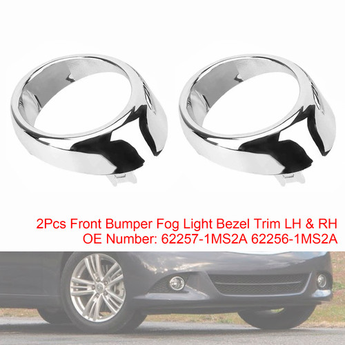 2011-2013 Infiniti G37 M56 M37 G25 Fog Light Lamp Bezel Cover Left+Right Side 62256-1MS2A Generic