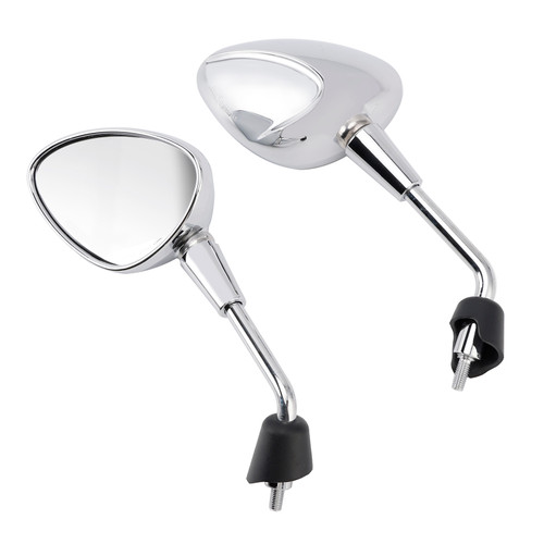 Chrome Mirror Set Shorty For Vespa GTS 125 300 HPE Sprint Primavera 50 125 150
