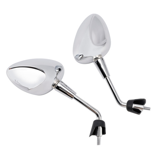 Chrome Mirror Set Shorty For Vespa GTS 125 300 HPE Sprint Primavera 50 125 150