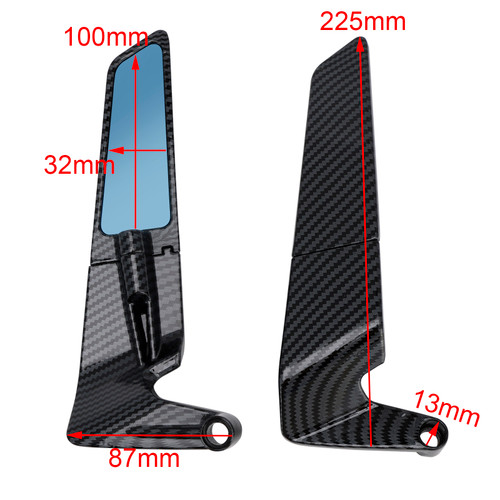 2015-2025 Aprilia Tuono 660 Tuono V4 1100 RR Factory Rearview Winglet Mirrors Generic