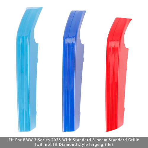 2025 BMW 3 Series Tri-Color ABS Front Kidney Grille Insert Trims Clip Generic