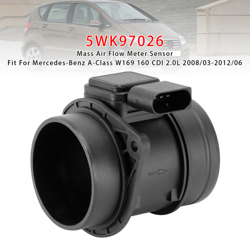 2008-2012 Mercedes-Benz A B W245 W169 Mass Air Flow Meter Sensor 5WK97026 Generic