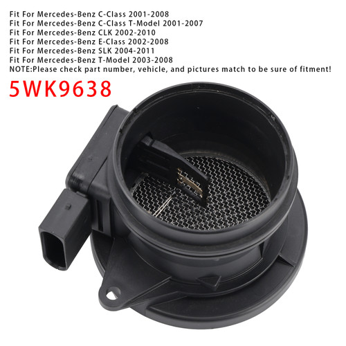 2001-2010 Mercedes-Benz W203 W211 C209 Mass Air Flow Meter Sensor 5WK9638 Generic
