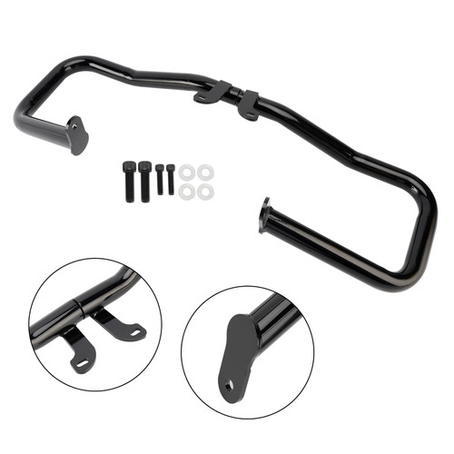 2014-2024 Touring Glide Engine Guard Crash Bar Frame Protector Bumper Steel Black Generic
