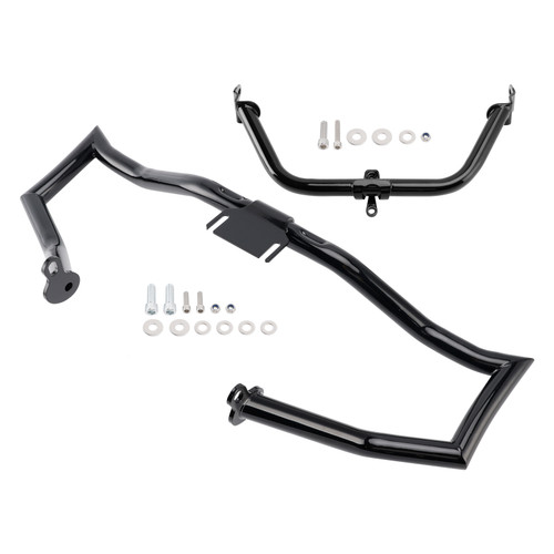 2014-2022 Touring Road Glide Engine Guard Crash Bar Frame Protector Bumper Steel Blackb Generic