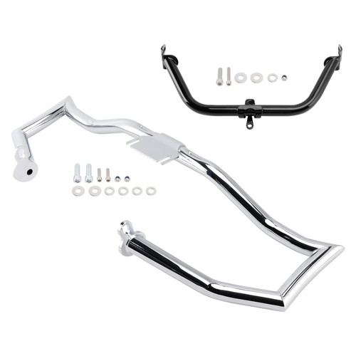 2014-2022 Touring Road Glide Engine Guard Crash Bar Frame Protector Bumper Steel Chromea Generic