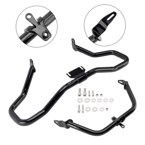 2014-2022 Touring Road Glide Engine Guard Crash Bar Frame Protector Bumper Steel Blackc Generic