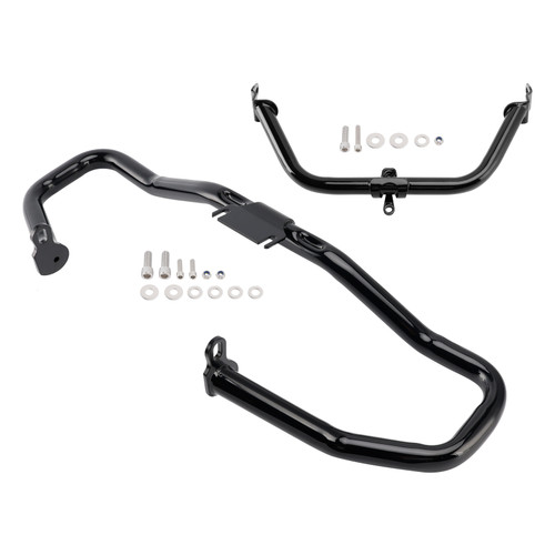 2014-2022 Touring Road Glide Engine Guard Crash Bar Frame Protector Bumper Steel Blackc Generic