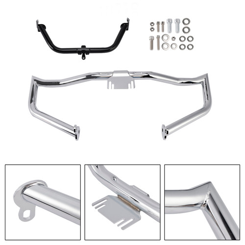 Engine Crash Bar Protector Fairing Bracket Set Chrome For Glide Flht Flhx