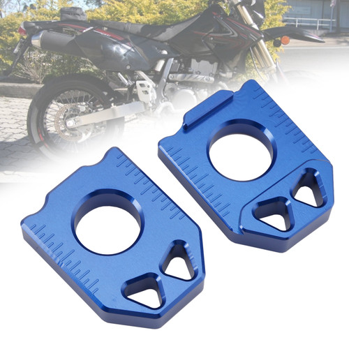 2005-2024 SUZUKI DRZ400SM/ 400S/ 400E CNC Rear Chain Adjuster Axle Block Blue Generic