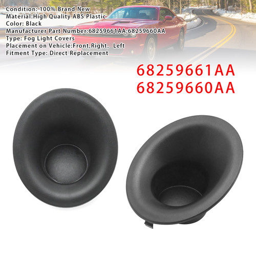 2015-2022 Dodge Challenger Pair Fog Light Covers 68259661AA 68259660AA Generic