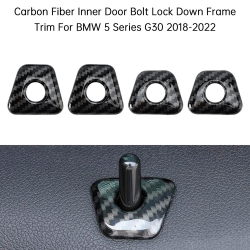 2018-2022 BMW 5 Series G30 Inner Door Bolt Lock Down Frame Trim Carbon Fiber Generic
