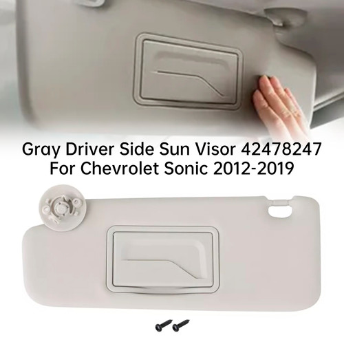 2012-2019 CHEVROLET Sonic Driver Side Sun Visor 42478247 Gray Generic