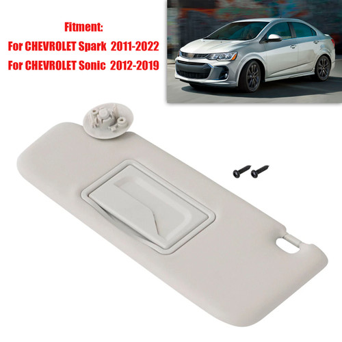 2012-2019 CHEVROLET Sonic Driver Side Sun Visor 42478247 Gray Generic
