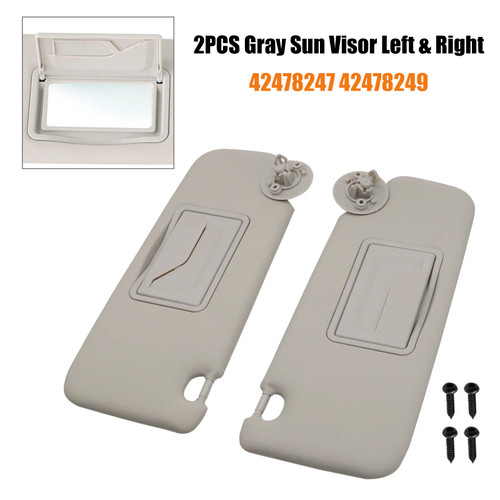 2011-2022 CHEVROLET Spark 2PCS Gray Sun Visor Left & Right 42478247 42478249 Generic