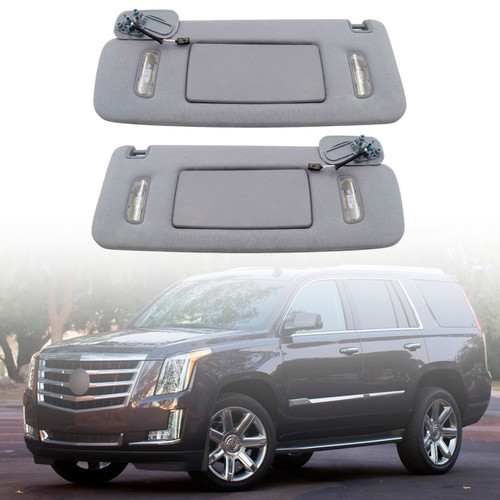 2015-2019 Chevrolet Silverado 1500 2500 3500 2PCS Gray Sun Visor Left & Right 22870346 23459643 Generic