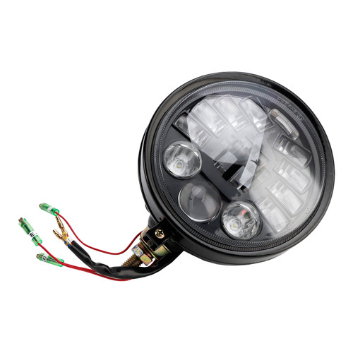 Multifunctional Beam Headlight Lamp Custom Black #82 For Racer Bobber Chopper