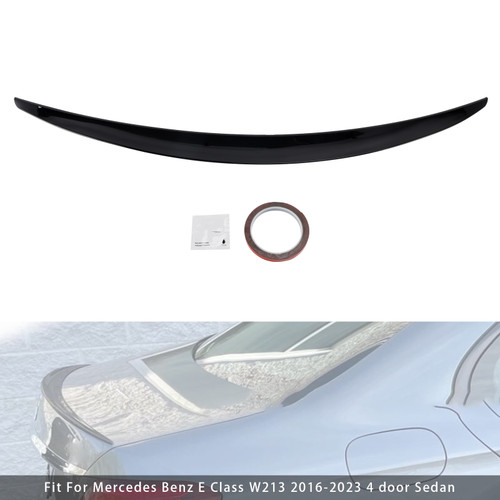 2016-2023 Mercedes Benz E Class W213 4 door Sedan Rear Spoiler Gloss Black Generic