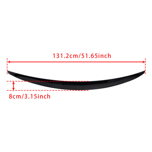 2016-2023 Mercedes Benz E Class W213 4 door Sedan Rear Spoiler Gloss Black Generic