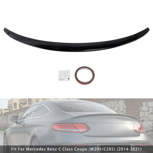 2014-2021Mercedes Benz C Class Coupe W205/C205 Rear Spoiler Gloss Black Generic