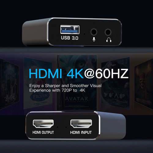 HDMI Acquisition Card 4K Video Live Broadcast USB3.0 Data Camera PS4 Recording