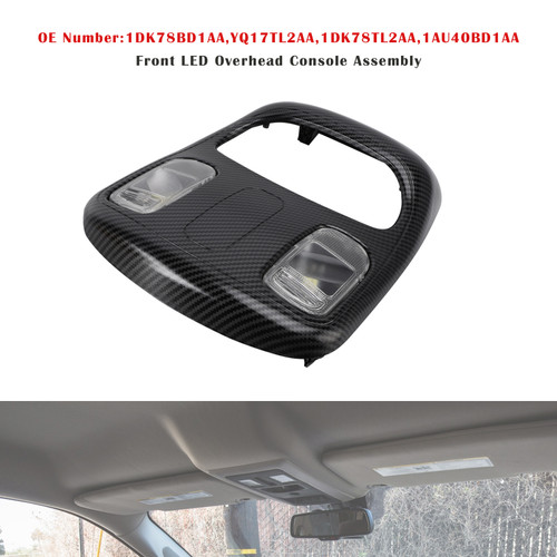 2003-2009 Dodge Ram 2500 Front LED Overhead Console Assembly 1DK78BD1AA Carbon Fibre Generic