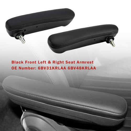 2016-2019 Fiat 500 Front Left & Right Seat Armrest 6BV31KRLAA 6BV48KRLAA Generic