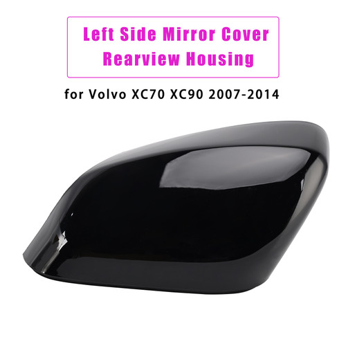 2007-2014 Volvo XC70 XC90 Left Side Mirror Cover Rearview Housing Black Generic