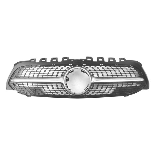 Diamond Front Bumper Grille Grill Fit Mercedes Benz A-Class W177 2019-2023 Black