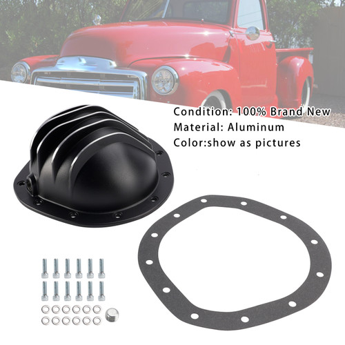 12 Bolt Black Aluminum Differential Rear End Cover For GM Chevy C10 8.75" truck