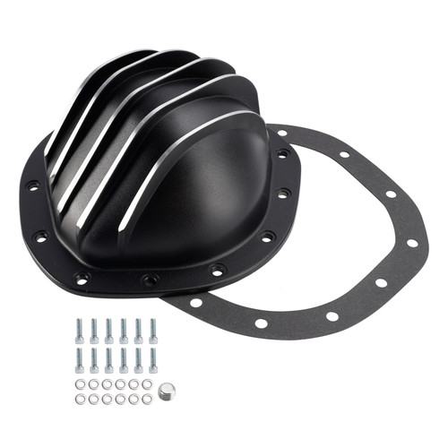 12 Bolt Black Aluminum Differential Rear End Cover For GM Chevy C10 8.75" truck
