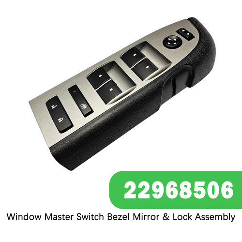 2010-2013 Chevrolet Silverado/ GMC Window Master Switch Bezel Mirror & Lock Assembly 22968506 Generic