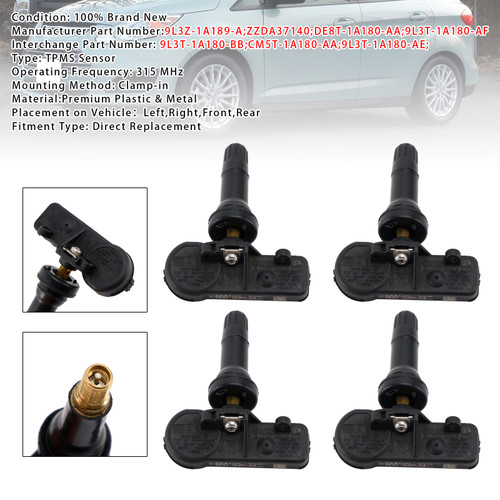 2009-2014 Ford C-Max Edge Escape Expedition Explorer 4X TPMS Tire Pressure Sensor DE8T1A180AA Generic