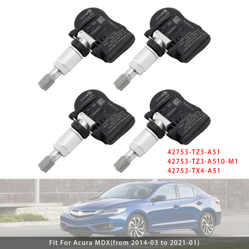 2014-2021 Acura ILX MDX RDX RLX TLX 4X TPMS Tire Pressure Sensor 42753TZ3A51 Generic