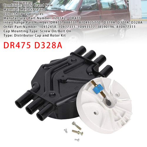 1995-2007 Gmc Silverado Sonoma Yukon Ignition Distributor Cap & Rotor Kit DR475 D328A Generic