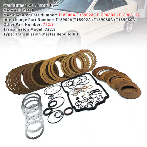 2005-2010 Mercedes-Benz C-Class CL E-Class G/GL 722.9 Transmission Rebuild Kit Overhaul Seal Clutch Plates Generic