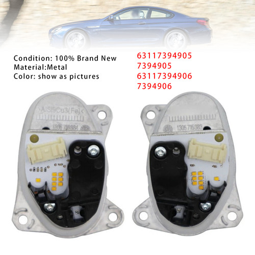 2014-2018 BMW F06 F12 F13 Left+Right LED Turn Signal Light Control Module 63117394905 63117394906 Generic