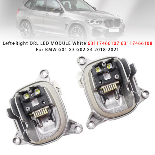 2018-2021 BMW G01 X3 G02 X4 F97 X3M F98 X4M Left+Right DRL LED MODULE White 63117466107 63117466108 Generic