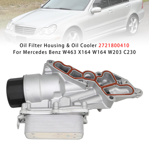 2005-2012 Mercedes Benz W463 X164 W164 W203 C230 Oil Filter Housing & Oil Cooler 2721800410 Generic