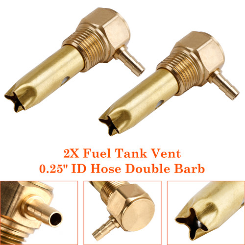 2X 0.25" ID Hose Double Barb Fuel Tank Vent Assy FTA-V-50-02 For Peterbilt