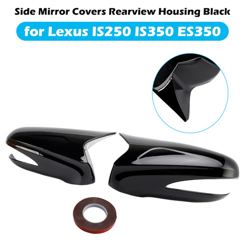 2009-2012 Lexus LS460 LS600h Side Mirror Covers Rearview Housing Black Generic