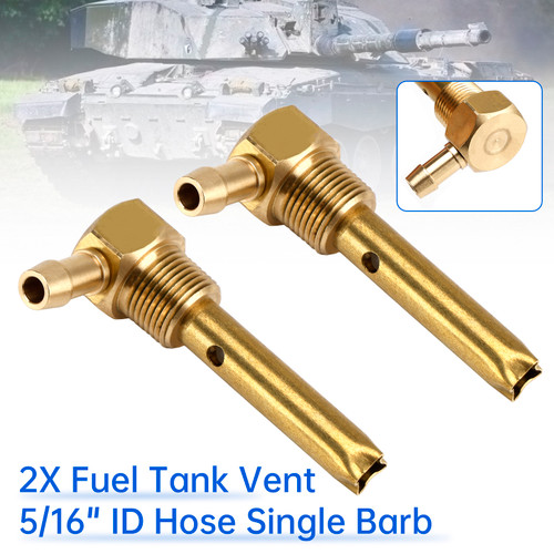 2x 5/16" ID Hose Fuel Tank Vent 3/8"-18NPTF Thread For both small and large tanks